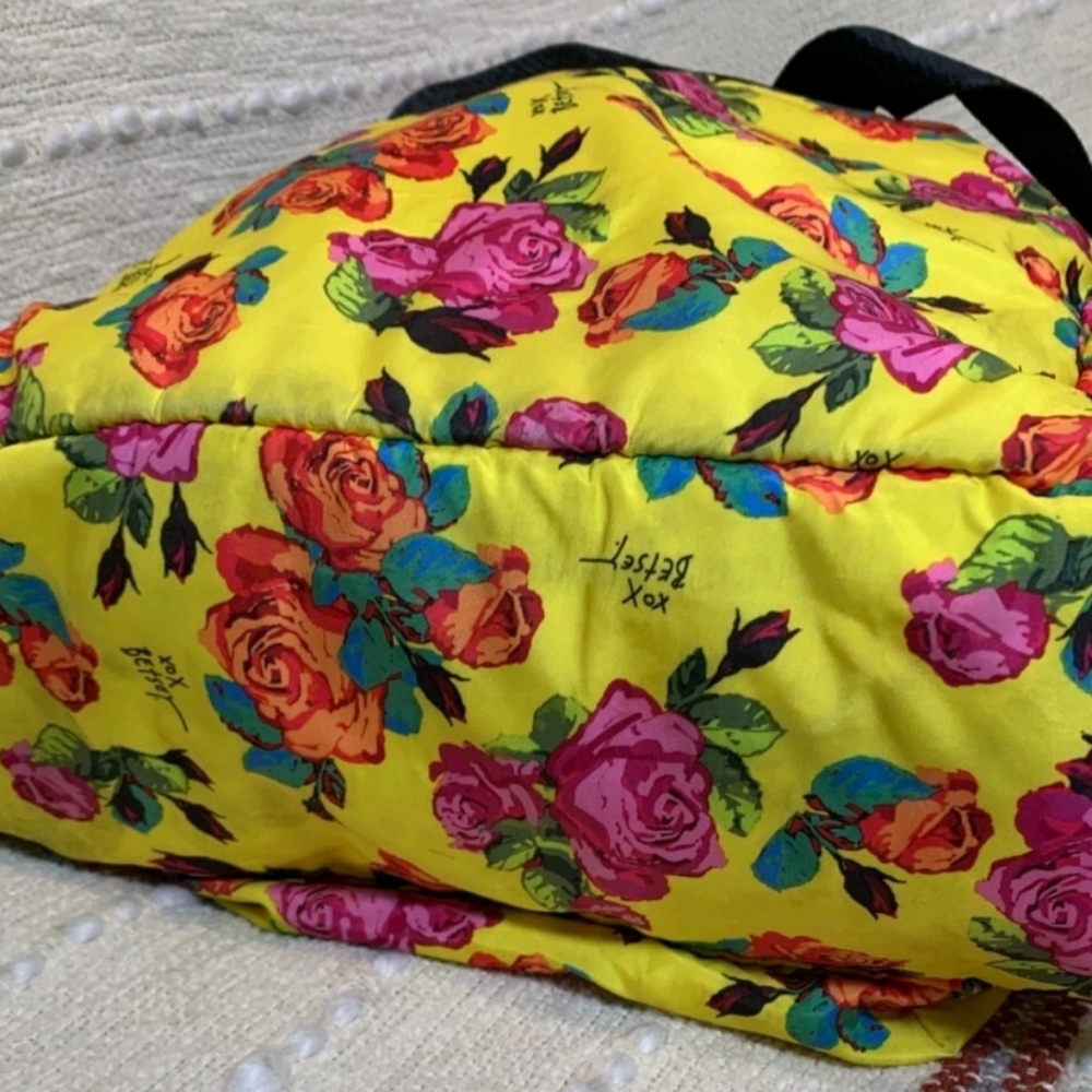 Betsey Johnson Yellow Floral Backpack - Picture 6 of 12